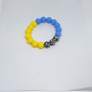 Yellow, blue and tiger eye bracelet